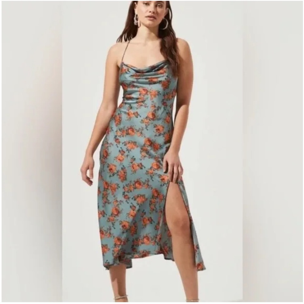 ASTR silky midi gown